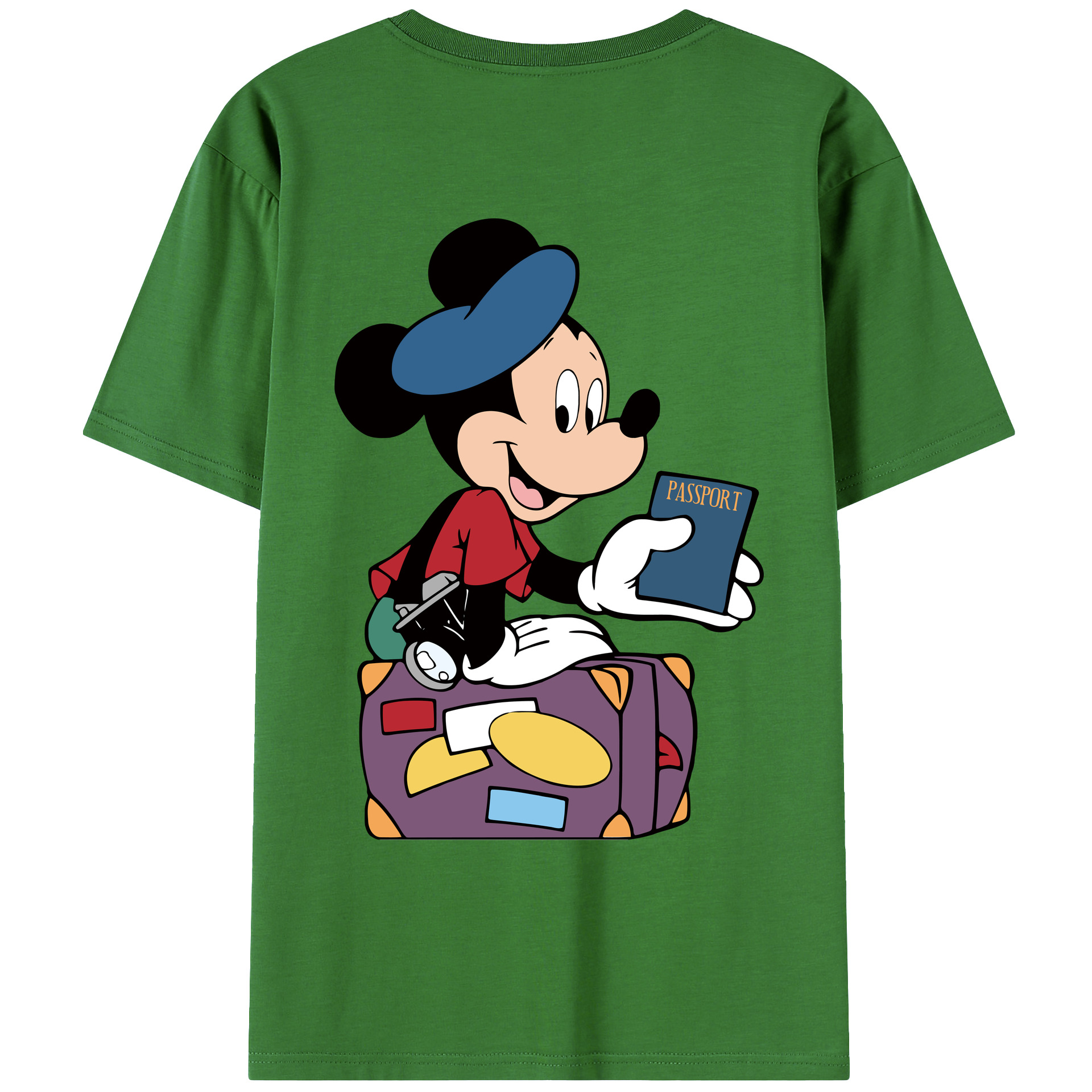 （画像用） ミッキーマウス Mickey Mouse レディース半袖Tシャツ(バックプリント)